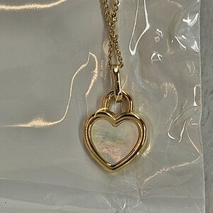 WARIDAR Gold Plated Heart Pendant Necklace Women Fashion Jewelry